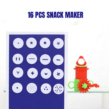 16 Pcs Namkeen Maker + 6 Pcs Roller Cutter (NM2)