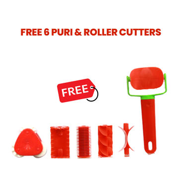 16 Pcs Namkeen Maker + 6 Pcs Roller Cutter (NM2)