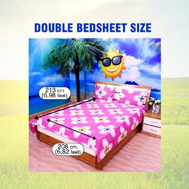 Pack Of 5 Double Bed Sheets Set + 1 Double Bed Sheet Set Free (5BS15+1)