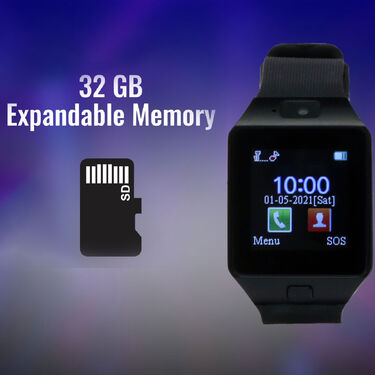 3 in 1 Smart Mobile Watch + Free Wireless Bluetooth Earpods with Charging Case & Inbuilt Powerbank (BCSW10)