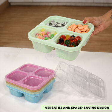 Set Of 4 - 4 Compartment Multi Utility Storage Box (4CSB1)