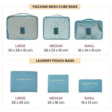 6 Pcs Travel Suitcase Organiser (6TO-1)
