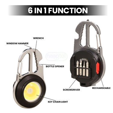 6 In 1 Rechargeable Key Chain Light (L33)