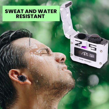 Bluetooth Headset with Mic Inbuilt Screen + Emergency Power Bank (TWS19)