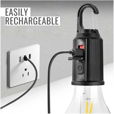Rechargeable Outdoor Camping Hanging Retro Bulb Light (L34)