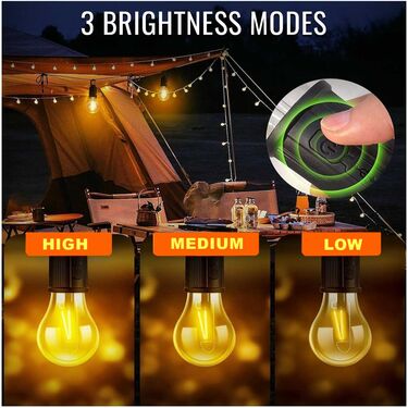 Rechargeable Outdoor Camping Hanging Retro Bulb Light (L34)