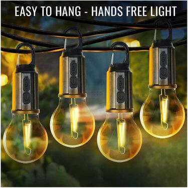 Rechargeable Outdoor Camping Hanging Retro Bulb Light (L34)