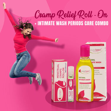 Cramp Relief Roll-on + Intimate Wash Period Care Combo