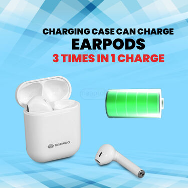 Daewoo Quick Connect High Base Earpods with Charging Case + Stylish Watch (Daweoo1)