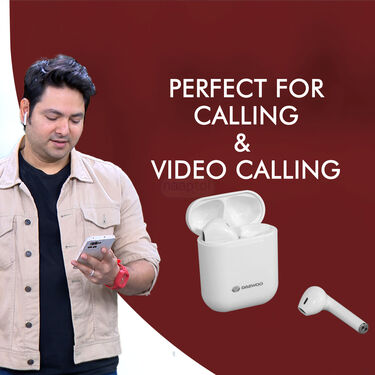 Daewoo Quick Connect High Base Earpods with Charging Case + Stylish Watch (Daweoo1)