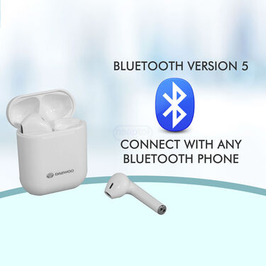 Daewoo Quick Connect High Base Earpods with Charging Case + Stylish Watch (Daweoo1)
