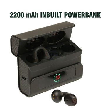 Ear Clip On Wireless Bluetooth Earbuds with Inbuilt Power Bank (TWS37)