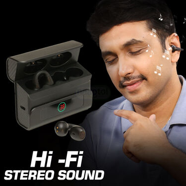 Ear Clip On Wireless Bluetooth Earbuds with Inbuilt Power Bank (TWS37)