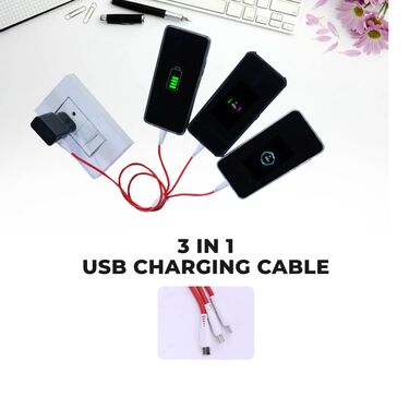 3 in 1 120W Fast Charging Type C Cable Buy 1 Get 1 Free (FCT)