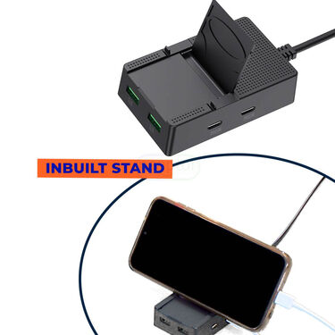 4 Port Ultra Fast Mobile Charger With Inbuilt Stand (FMC)