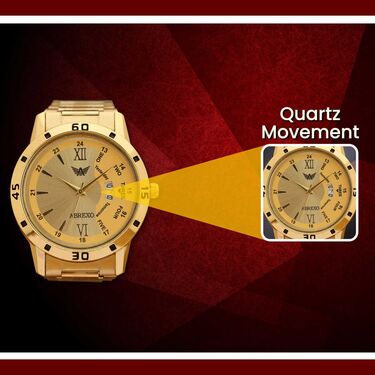 Golden Watch + Golden Chain with Free Digital Watch (MGWCFD1)