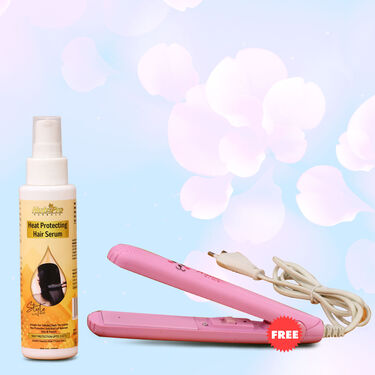 Heat Protecting Serum with Free Hair Straightener