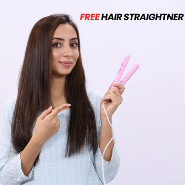 Heat Protecting Serum with Free Hair Straightener