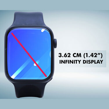 Infinity Display Calling Smart Watch + Wireless Magnetic Charger + Free Case + Free Wireless Bluetooth Headset (SWC7)