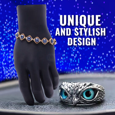 Evil Eye Bracelet + Majestic OWL Ring (MGJ52)