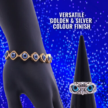 Evil Eye Bracelet + Majestic OWL Ring (MGJ52)