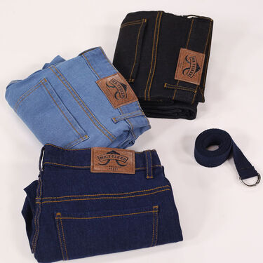 Mr. Tusker Set of 3 Denims with Free Belt (3DCB-1)