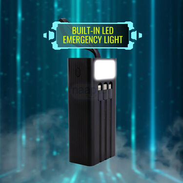 30000 mAh Fast Charging Power Bank With 10 Charging Ports & Emergency Light (PB21)
