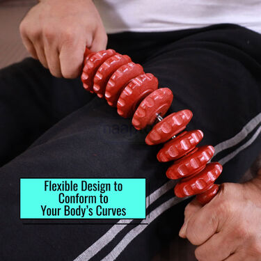 Acupressure Curved Wooden Roller Massager (PRS163)