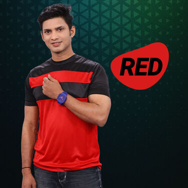 Pack 5 Designer Round Neck T-shirts with Designer Watch (5RT19)