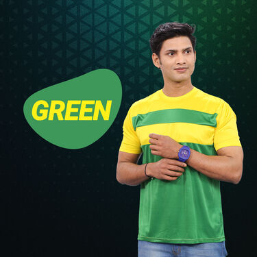 Pack 5 Designer Round Neck T-shirts with Designer Watch (5RT19)