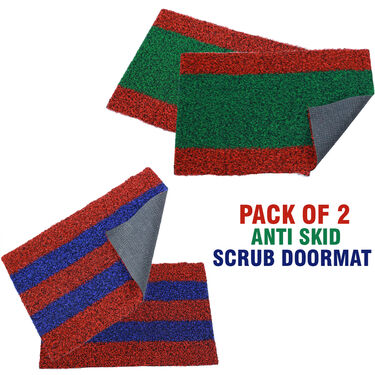 Pack of 2 Anti Skid Scrub Door Mat (FM1)