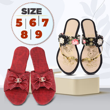 Pack of 2 Designer Ladies Sandals + Free Sunglasses + Aluminium Wallet (LSW8)