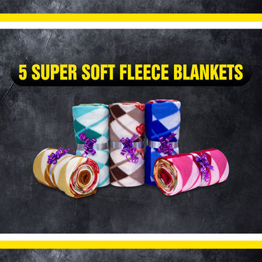 5 Bedsheets + 10 Pillow Covers + 5 Blankets Combo (5BS5FB1)