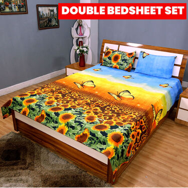 Pack of 5 Nature Print Double Bedsheets Set with 5 Single Bedsheets Set (5DSBS5)