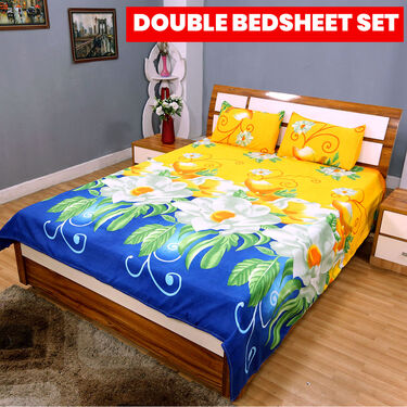 Pack of 5 Nature Print Double Bedsheets Set with 5 Single Bedsheets Set (5DSBS5)
