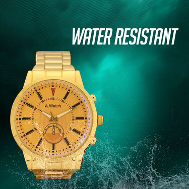 Pack of 5 Round Neck T-Shirts With Golden Watch (5RTW5)