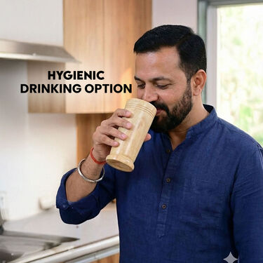 Ayurvedic Antibacterial Neem Wooden Glass (NUTRA37)