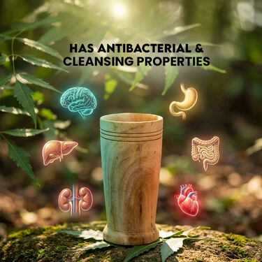 Ayurvedic Antibacterial Neem Wooden Glass (NUTRA37)
