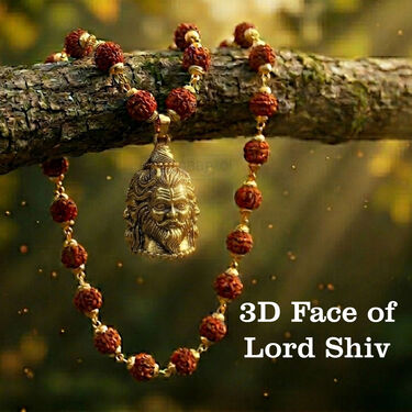 Reversible Shiv-Hanuman Pendant Set with Ruraksh Mala (RSHPRM3)