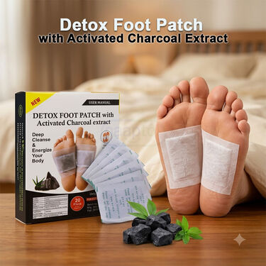 Detox Foot Patch With Activated Charcoal Extract Pack of 20 (DTXC20)