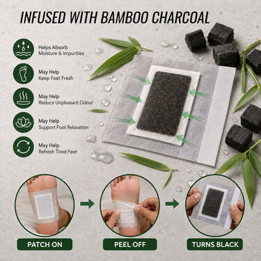 Detox Foot Patch With Activated Charcoal Extract Pack of 50 (DTXC50)