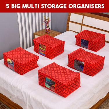 15 Pcs Multi Utility Storage Organiser Combo + 9 in 1 Free Hanger (15GSB1H)