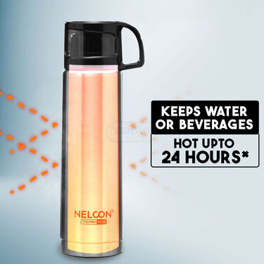 24 Hours Hot or Cold Insulated Flask (500 ml) + Double Wall Cup With Lid (1F1C2)