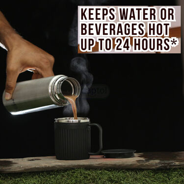 24 Hours Hot or Cold Insulated Flask (500 ml) + Double Wall Cup with Lid (1F1C4)