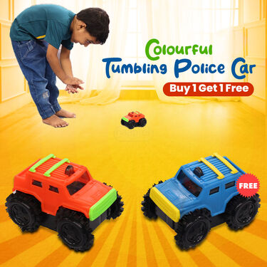 Colourful Tumbling Police Car - B1G1