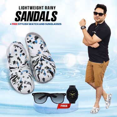 Lightweight Rainy Sandals + Free Stylish Watch And Sunglasses (FRSC1)