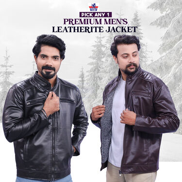 Pick any 1 Mens Leatherite Jacket (LJ-1)