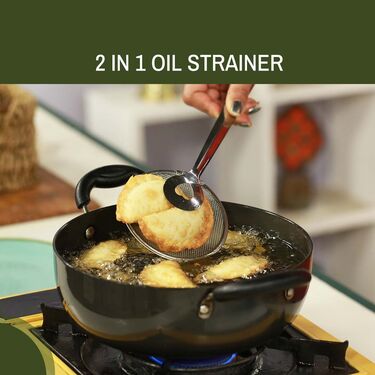 Royal Chef Chapati & Puri Maker + 2 in 1 Oil Strainer + Free Double Karjikayi Maker