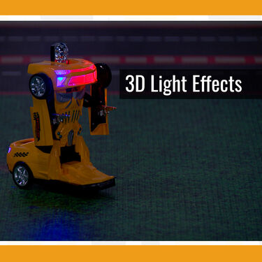 Transforming Robo Police Car with Lights & Music