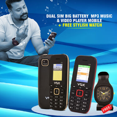 VOX Dual SIM 1.8" Big Battery Mobile with Stylish Watch (V10)